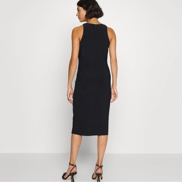 NWT MaxMara Leisure Angola Jersey Sleeveless Midi Dress in Black - Picture 3 of 8